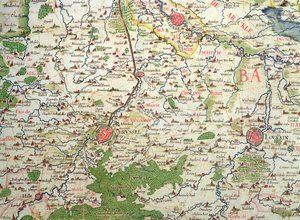 Map of Belgium at the Time of the Thirty Years War, from the 